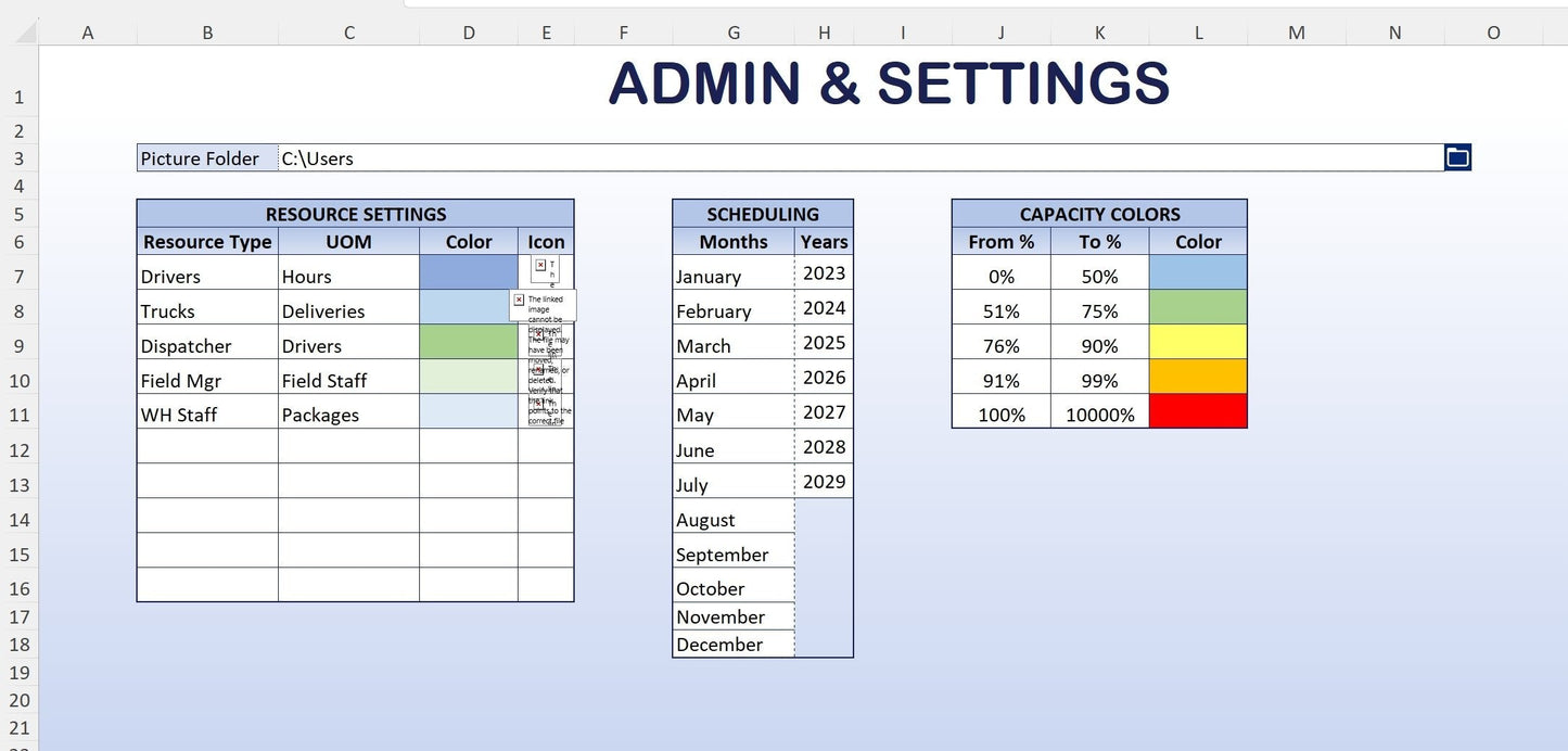 Capacity Planning Tool | XLDB Spreadsheet Solutions