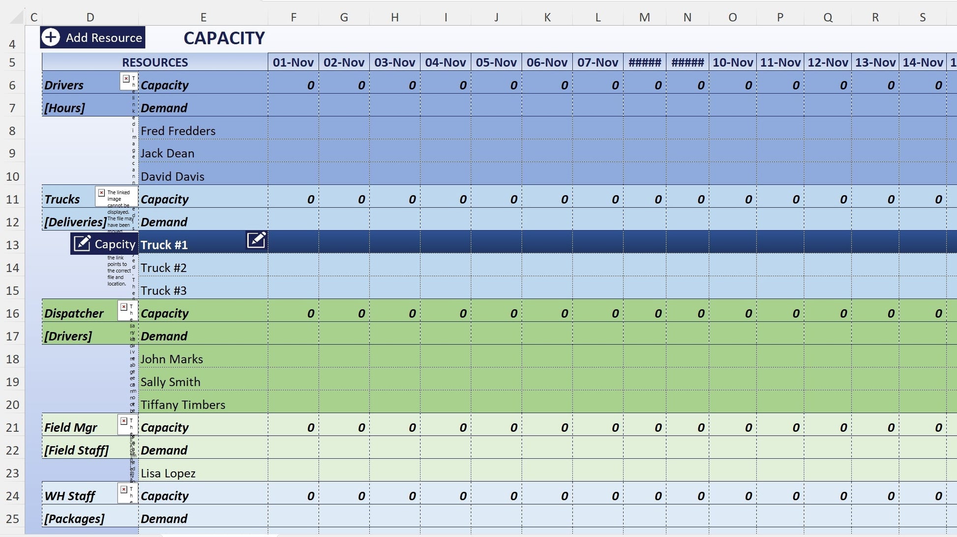 Capacity Planning Tool | XLDB Spreadsheet Solutions